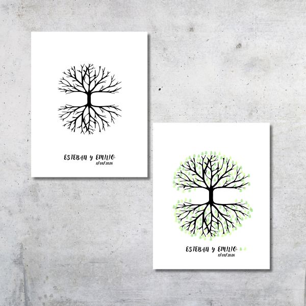Lienzo de Firmas o Huellas Originales para Bodas – Diseños Exclusivos y Personalizados - Imagen 7