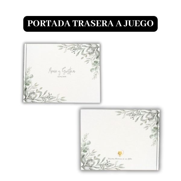 portada delantera y trasera de un libro de firmas