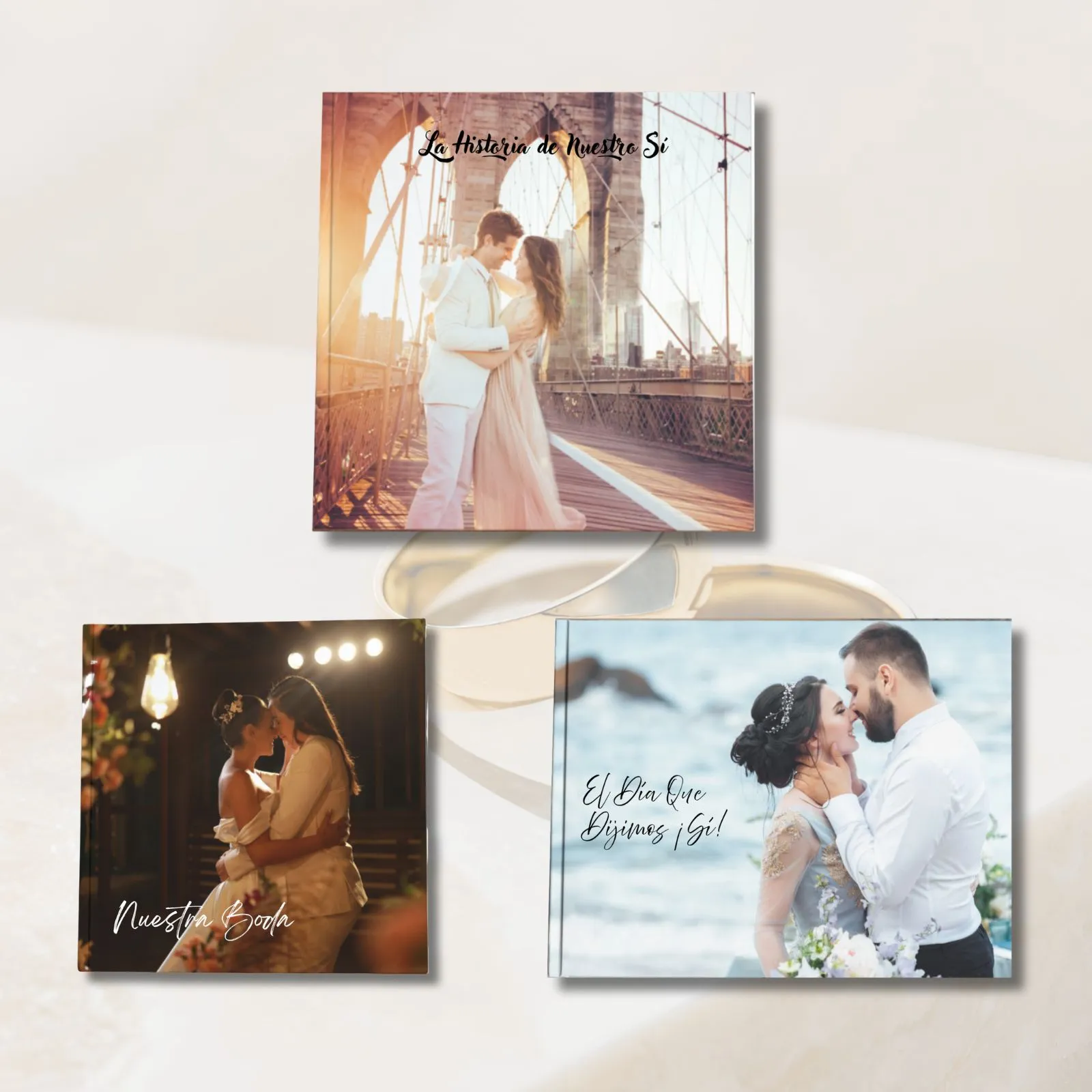 Libro de Crónica de boda y libro de boda en diferentes formatos