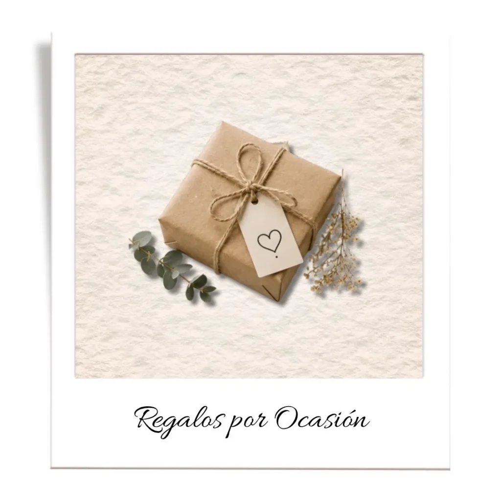 regalo envuelto en papel craft y hace referencia a todas las ocasiones en la que podemos hacer un regalo