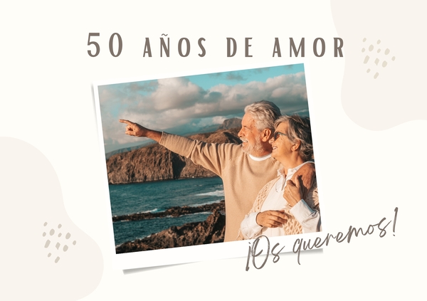 Una tarjeta regalo personalizada con su fotografía y el mensaje que queráis.