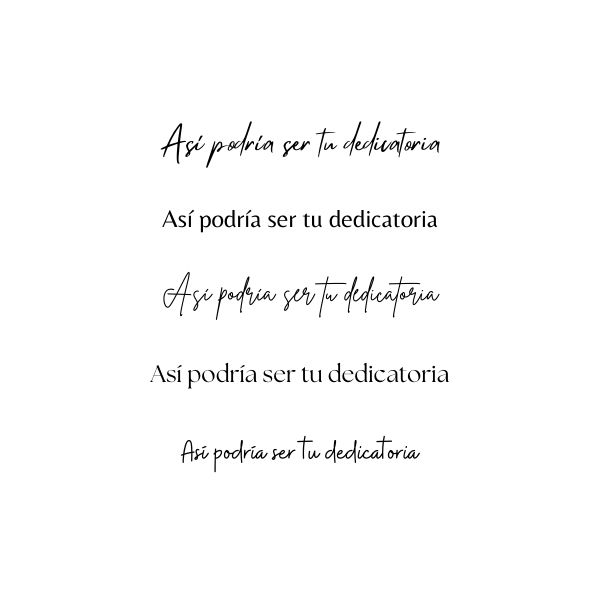 5 tipografías diferentes para la dedicatoria que irá al principio de tu libro