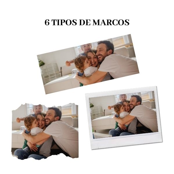 video de fotos personalizado con 6 marcos diferentes para tus fotografías